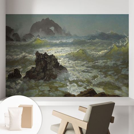 Carta Da Parati con design moderno - con motivi moderni - Fotomurali in TNT Soggiorno Camera De Letto Sala Ufficio Mare in tempesta 104x70 cm (1/5)