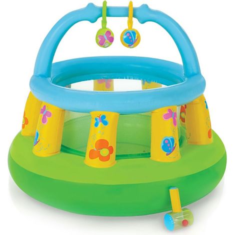 Gonfiabile per Bambini My First Gym Palestrina Gonfiabile Ø130x104 cm Pareti in Rete con Giochi Verde e Azzurro (1/2)
