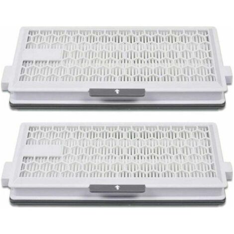 Lot de 2 filtres HEPA Airclean pour aspirateur Miele Complete C3 Powerline S8340 - Air Clean SF-HA 50 pour Complete C2 C3 Compact C1 C2 - Lot de 2 pièces de rechange pour aspirateur