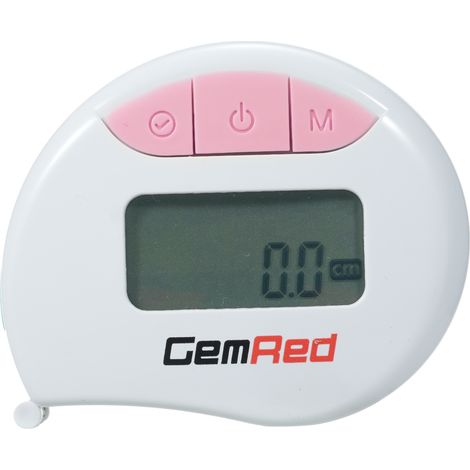 Mètre ruban intelligent GemRed pour la perte de poids, avec application Bluetooth et mesure de la masse grasse pour la prise de muscle et le fitness. Rétractable et verrouillable, 150 cm (60 pouces). (1/4)