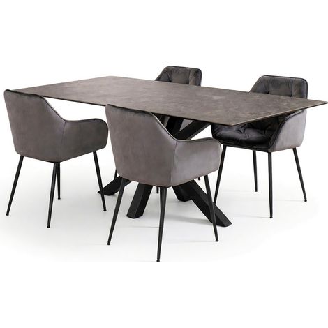 Conjunto de mesas y sillas para comedor Norsica 520 , 76x100x200cm, Diámetro: 0, Número de asientos: 4, Estilo: Moderno