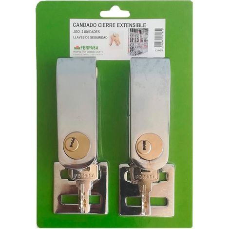 Set di 2 serrature per persiane a balestra da 60 mm 13139 ferpasa (1/2)