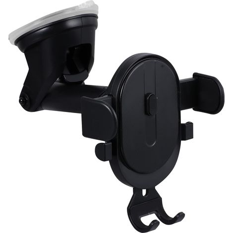 Support de Téléphone pour Voiture 1 Set en ABS et Silicone Facile à Installer, Pratique et Stable Noir pour Grille D'aération, pour Téléphone Portable en Voiture (1/5)