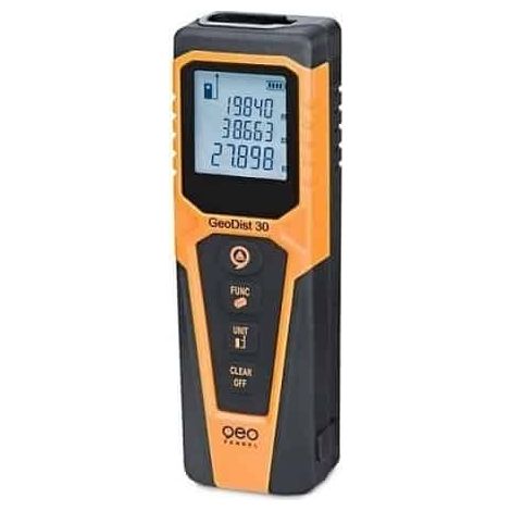 Geo Fennel – Télémètre laser 30m – Précision ± 2mm – Alimentation 2 x AAA – Étanchéité IP54 – Pour chantiers humides et terrains accidentés