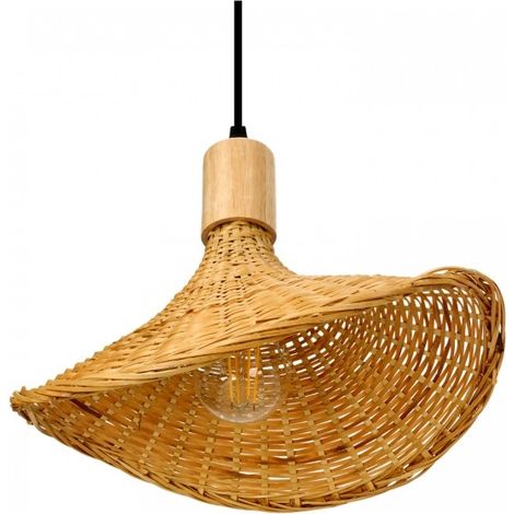 Boho-Hängelampe aus Bambus, 33 cm, 1xE27 (1/5)