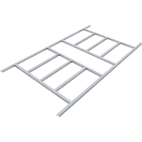 Pergart Fundamentbodenrahmen für Gerätehaus "Lübeck 86", aluminium blank, 181 x 224 x 2,6 cm (1/2)
