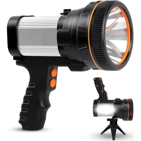 Lampe de poche à LED rechargeable, avec fonction de groupe motopropulseur, feux de camping, projecteurs à longue durée de vie avec trépied (1/5)