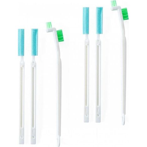 3 brosses de nettoyage Divers accessoire de portail, manche fin et tête incurvée, poils nylon + velours, pour coins étroits, bouteilles, carreaux, claviers (1/5)