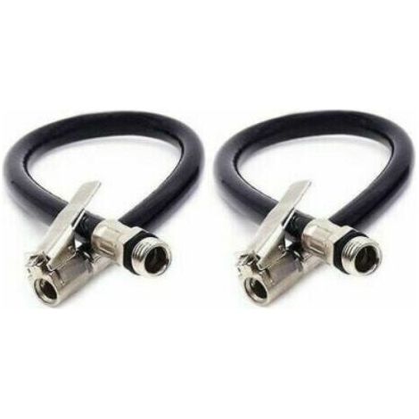 2pc pneu mandrin gonfleur pompe tuyau véhicule pneu gonfleur tuyau haute qualité pneu gonfleur tuyau noir caoutchouc remplissage pneu Air tuyau 2 pièces (1/4)