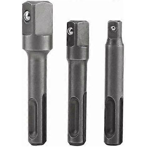 Lot de 3 rallonges carrées pour forets et mèches (1/4", 3/8" et 1/2"), Yurié (1/5)