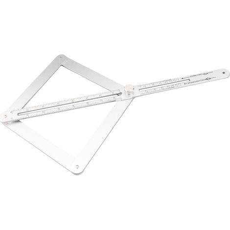 Règle d'angle de plafond, équerre de mesure ajustable, rapporteur portable en alliage d'aluminium pour bricolage (1/5)