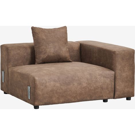 Modulo angolare destro 135x113 cm con bracciolo alto e cuscino per divano modulare Bruna SKLUM