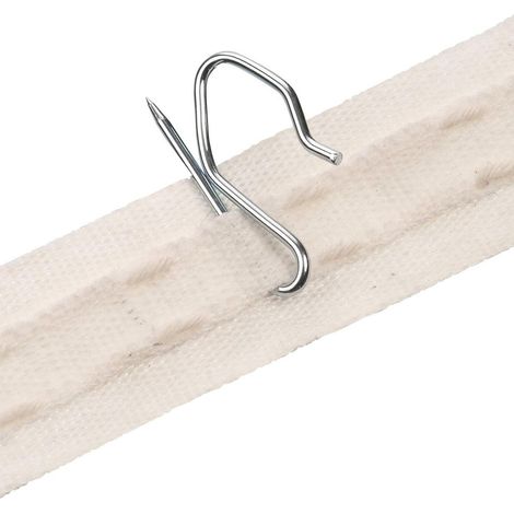 50 crochets pour rideaux plissés en acier inoxydable, antidérapants, antirouille, robustes et durables, accessoires spéciaux pour rideaux plissés. (1/5)
