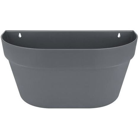 Elho Loft Urban Mural 40 - Noir - L 39 x B 19.8 x H 19 cm - Balconextérieur - 100% recyclé