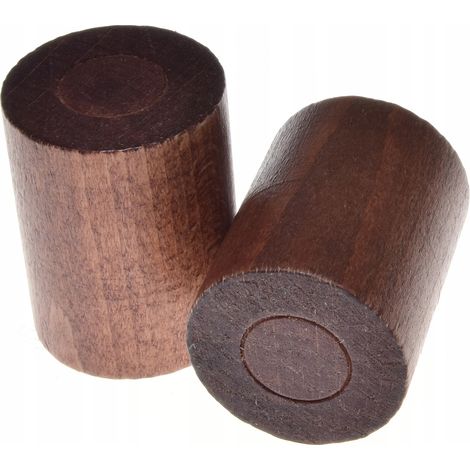 Terminali per asta per tende Terminali per asta per tende in legno 2 pezzi Cilindro in ontano (1/5)