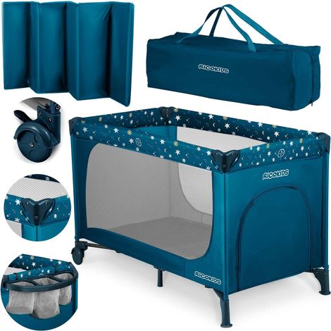 Lettino da viaggio 125 x 65 x 78 cm rk 240 blu navy