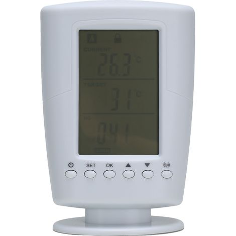 Prise thermostatique sans fil multifonctionnelle avec régulateur de température numérique programmable automatiquement, pour usage domestique, prise UE 230 V (1/5)