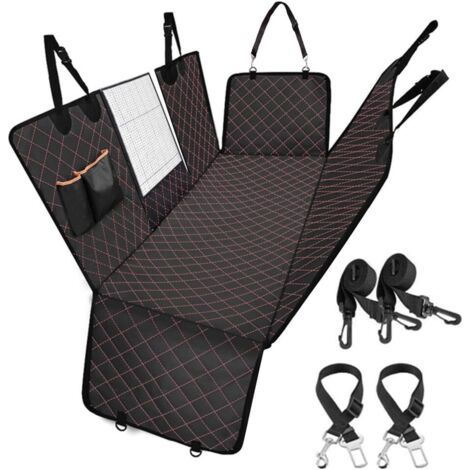 Housses de Siège d'auto pour Chien, Protection avec Fenêtre de Visualisation & 2 Ceinture Securite, Imperméable et Antidérapant Anti-déchirure, pour Universelle Voitures et SUV (1/4)
