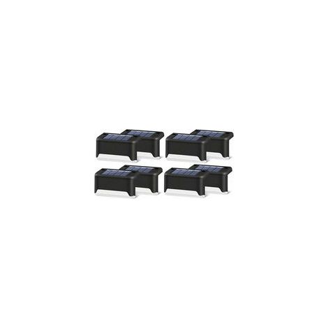 Lot de 16 lampadaires solaires étanches pour extérieur – Éclairage LED chaud pour escaliers, marches, clôtures, cours, terrasses, gouttières, allées et décoration paysagère (1/5)