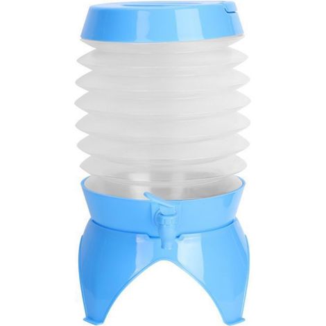 Seau à eau pliable 7.5L, distributeur de boissons portable, fût à bière nomade, compact et pratique Femeo (1/5)