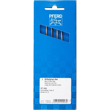 PFERD TOOLS Präzisions-Riffelfeilen-Set Typ SB900 150mm Schweizer Hieb 2, mittel-fein (1/2)