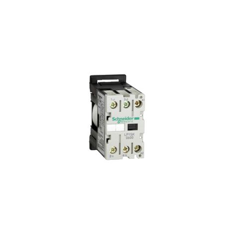 Minicontactor SCHNEIDER BIPOLAR 24VCC con 10A de corriente nominal y 2 polos.