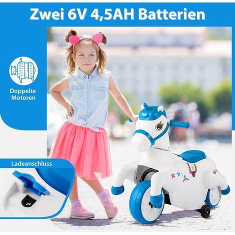 Dès 3 ans, conduite facile avec démarrage 1 bouton, moto électrique enfant 12V à 2 modes et roulettes (1/5)
