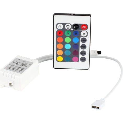 DC12V Télécommande sans Fil à 24 Touches IR avec récepteur pour Bandes Lumineuses LED 3528 5050 SMD RVB (1/5)