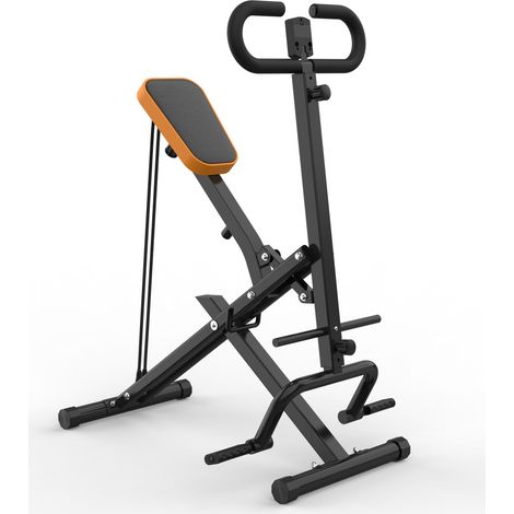 Máquina de sentadillas plegable para glúteos con bandas de resistencia y monitor digital (1/5)