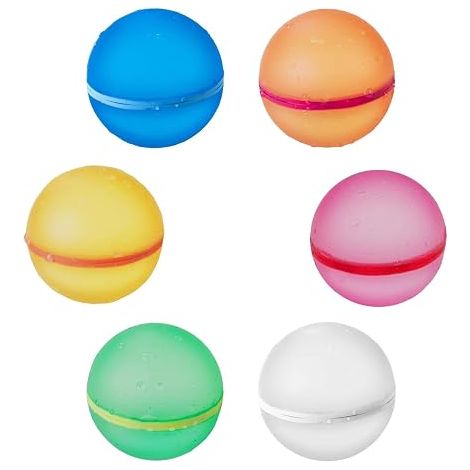 6 Pièces Bombes à Eau Ballons Auto-Étanches en Silicone Magnétique (1/5)
