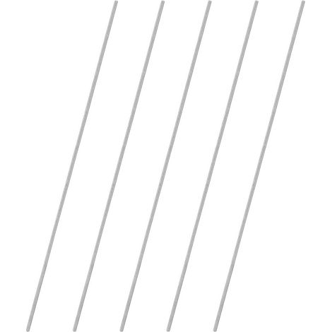 Set di 5 barre completamente filettate, M5 x 400 mm, filettatura destrorsa in acciaio inox 304, per bulloni di ancoraggio/morsetti/staffe di fissaggio per mobili, viti con filettatura metrica