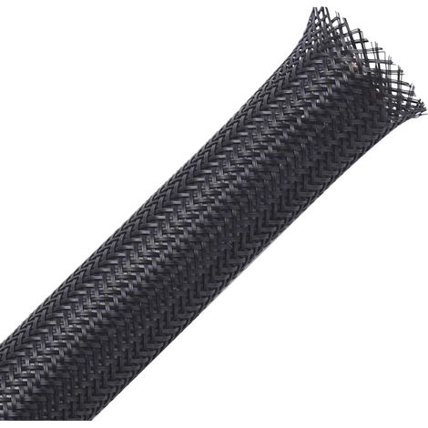 6mm-7m Gaine Câble Tressée Extensible Manchon de Câble Cache Fil Rangement Câble Protege Câble pour Câbles Automobiles Fils - Noir