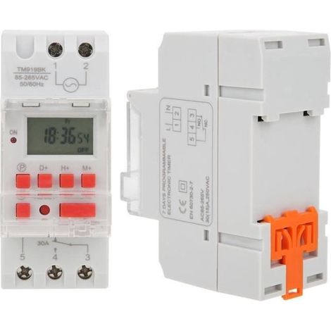 LIA Timer TM919BK 85-265V AC 30A LCD 7-Tage programmierbarer digitaler Schalter (1/4)
