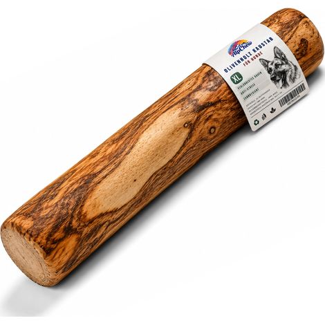 Os à mâcher en bois d'olivier pour chien - Jouet pour chien - Soin dentaire et occupation durable - Taille XL (400-600 g) - 1 pièce (1/5)