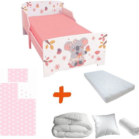 Pack complet Premium Lit enfant Koala Lit+Matelas & Parure+Couette+Oreiller (1/4)