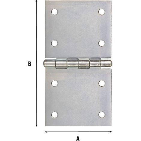 CERNIERA RETTANGOLARE 76X140 MM ZINCATA- 12,0 pz