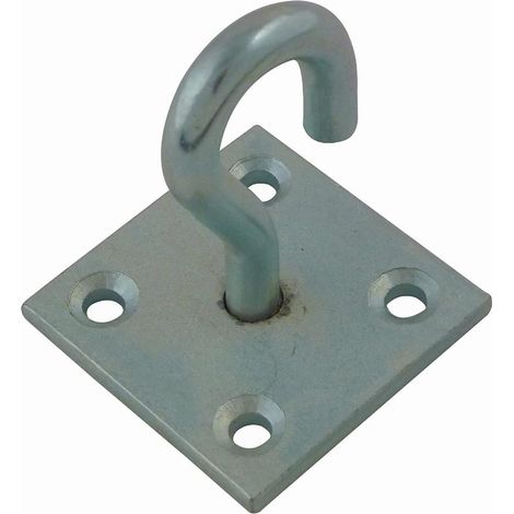 Gancio chiuso con piastra in acciaio zincato Ø 8 mm / apertura 10 mm VISO - CFP80E (1/2)