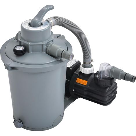 Avenli Accessori Filtro a Sabbia per Piscina 6800 Litri/H, Grigio, 30x35x60 cm (1/3)