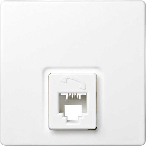 Telefonsteckdose mit 4 Kontakten SIMON 73 LOFT 73480-60 Weiß (1/2)