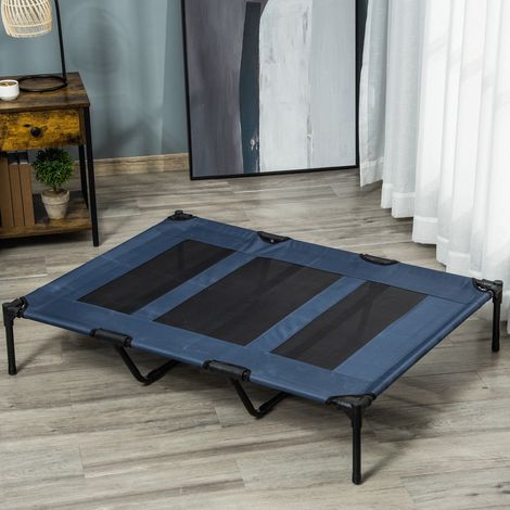 Cuccia XXL per cani e gatti con gambe, 122L x 92W x 23H cm, blu scuro