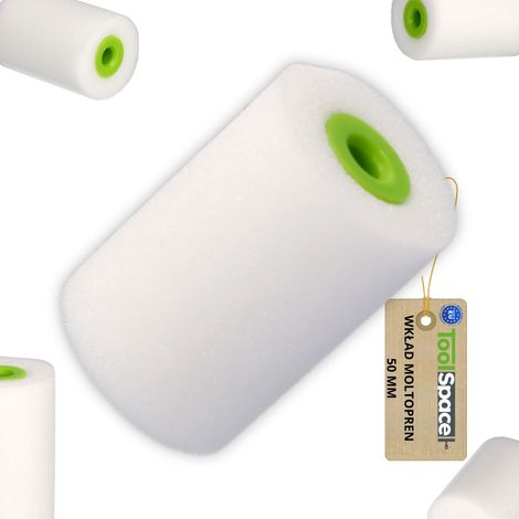RODILLO DE ESPONJA MOLTOPREN DE 50 MM DE ESPUMA PARA PINTURAS AL ÓLEO, MUEBLES Y AZULEJOS (1/5)