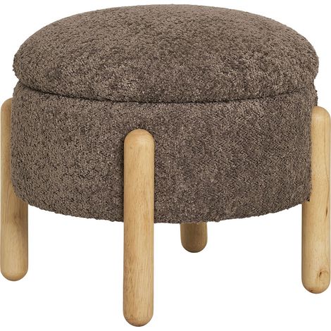 Medas Pouf Mit Aufbewahrung braun.