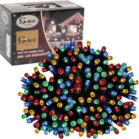 Weihnachtsbaumbeleuchtung mit 200 LEDs, Blinkeffekt, mehrfarbig, für den Innenbereich (1/5)