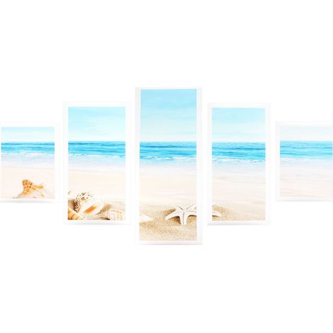 de 5 tableaux sans cadre représentant un paysage de (1/2)