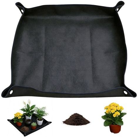 Tapis de Rempotage, 100 x 100 Grand Accessoire de Plantation Pliable Tapis de Jardinage Imperméable Convient pour le Rempotage, la Propagation des Semis, le Remplacement du sol et Taille (1/5)
