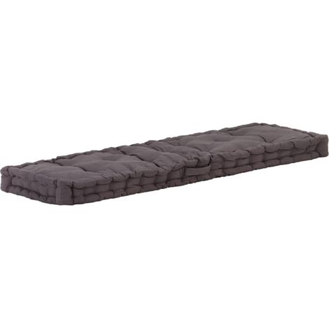 FIMEI Coussin de plancher de palette Coton 120x40x7 cm Anthracite (1/5)
