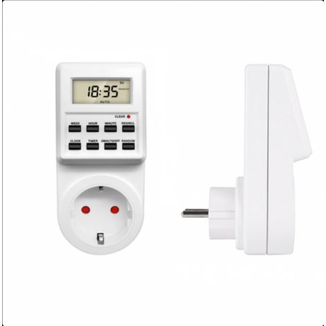 TM03 Interrupteur de contrôle de temps électronique intelligent Compteur d'énergie standard européen Compteur électronique de cuisine à domicile Prise de minuterie