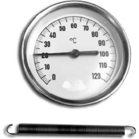 Termometro 0-120° d.65mm. c/muelle de abrazo