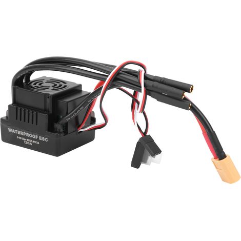 Contrôleur de Vitesse Électronique (ESC) Brushless 120A Étanche pour Voiture RC 1/8, avec Connecteur XT60 (1/5)