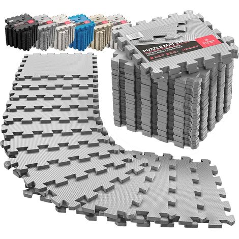Ineinandergreifende, weiche Schaumstoff-Schutzmatten – 18-teilig – EVA-Schaumstoff-Puzzlematten  Bodenschutz, Puzzle-Sportmatte